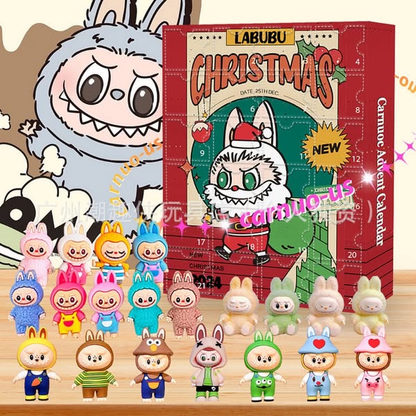 Ziemassvētku ierobežotā izdevuma Labubu figūriņu Adventes kalendārs 