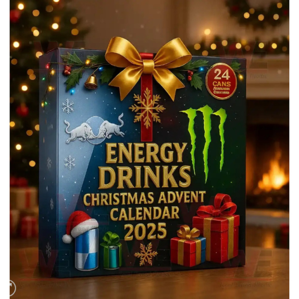 Kolekcionējams enerģijas dzērienu Adventes kalendārs