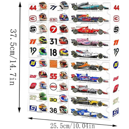 F1 Adventes kalendārs ar mini automašīnām 2025 
