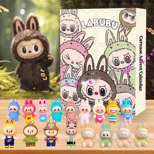 Ziemassvētku ierobežotā izdevuma Labubu figūriņu Adventes kalendārs 