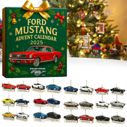 Mustang automobiļu miniatūru Adventes kalendārs