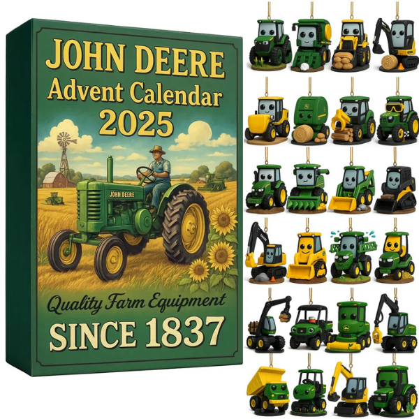 Lauksaimnieka Adventes kalendārs ar traktoriem „John Deere 2025” 