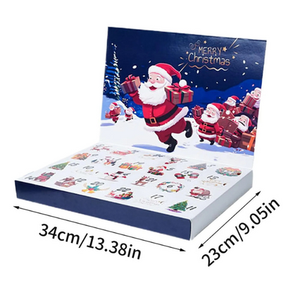 24 kristāla Adventes kalendārs ar dabīgiem akmeņiem