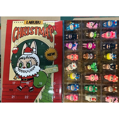 Ziemassvētku ierobežotā izdevuma Labubu figūriņu Adventes kalendārs 