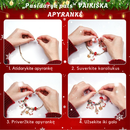 Adventes kalendārs meitenēm ar rokassprādzēm un piekariņiem