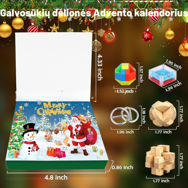 Izglītojošais adventes kalendārs ar mīklām