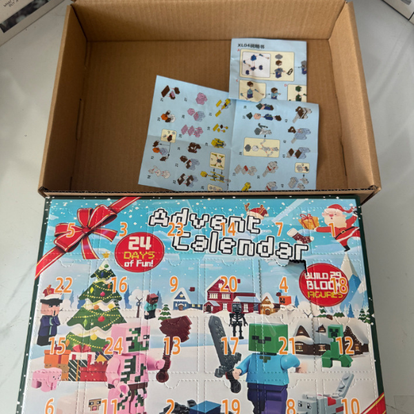 Bērnu Minecraft LEGO Adventes kalendārs