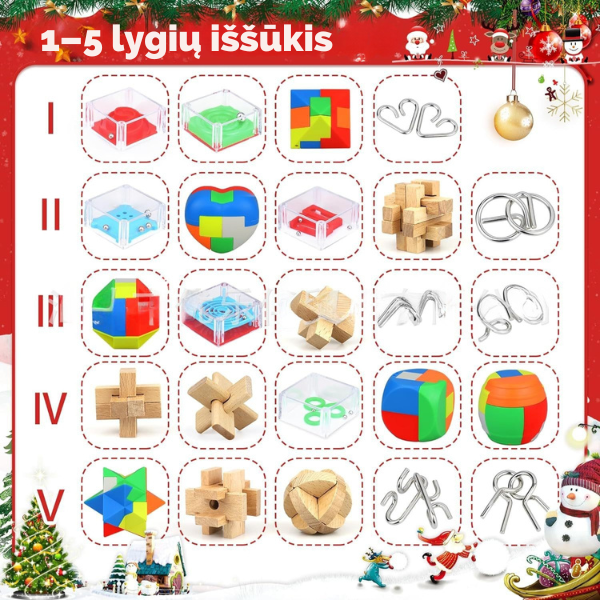 Izglītojošais adventes kalendārs ar mīklām