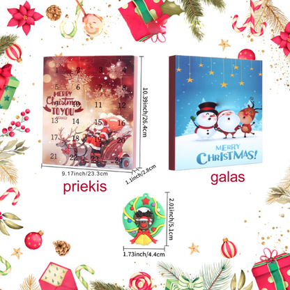 Ziemassvētku Adventes kalendārs ar 3D Squishy rotaļlietām