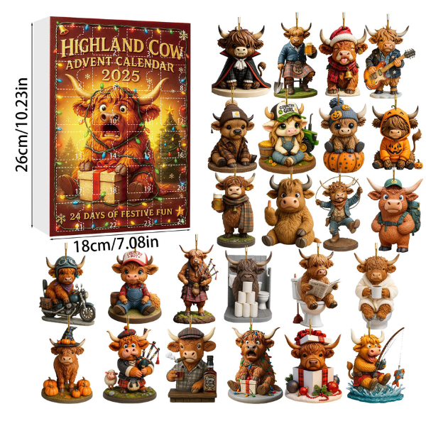 Škotu Kalnu Govju Adventes kalendārs 2025