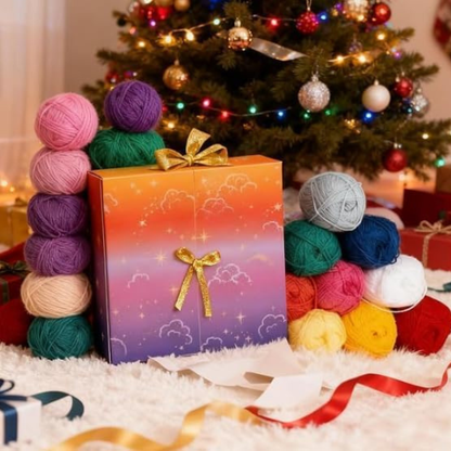 Ziemassvētku tamborēšanas Adventes kalendārs ar diegiem 