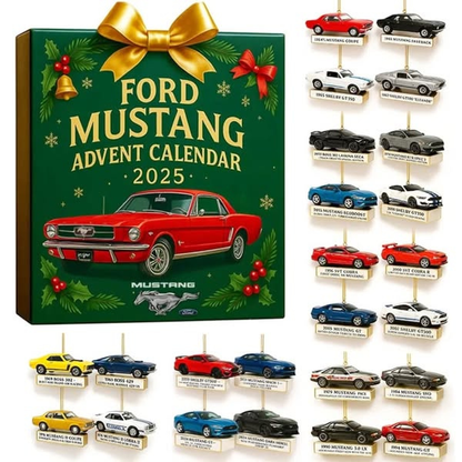 Mustang automobiļu miniatūru Adventes kalendārs